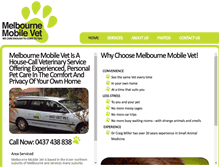 Tablet Screenshot of melbournemobilevet.com.au